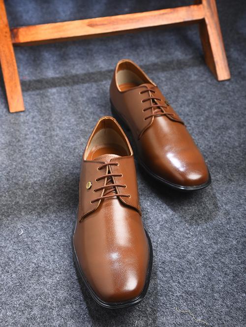 men brown lace-up derby - 22029219 - Standard Image - 0