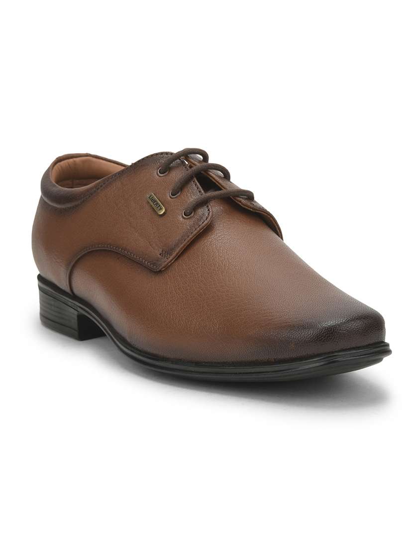 men tan lace-up derby