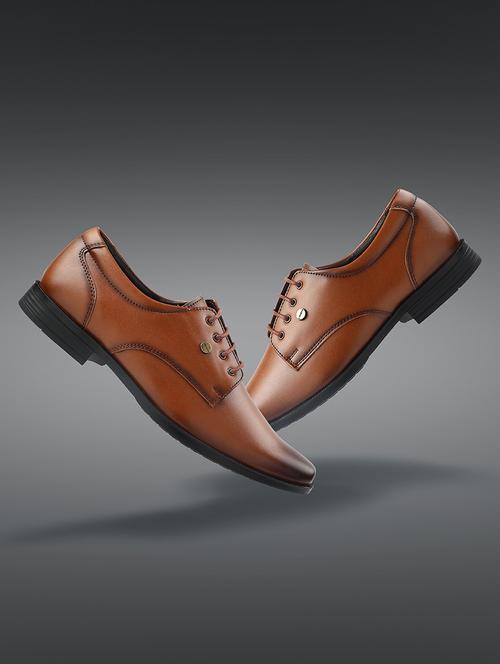 men tan lace-up derby - 22029236 - Standard Image - 0