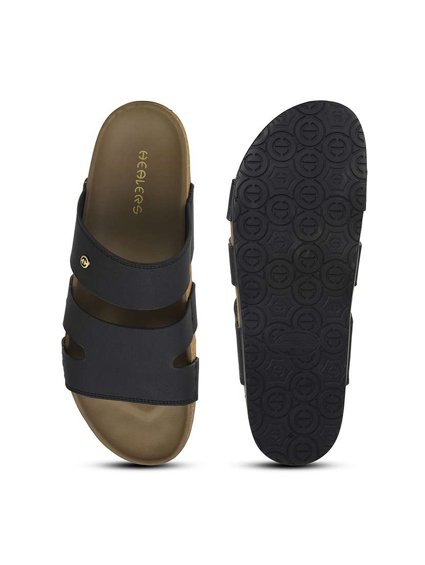 men solid slip on sandal - 22029298 - Standard Image - 5