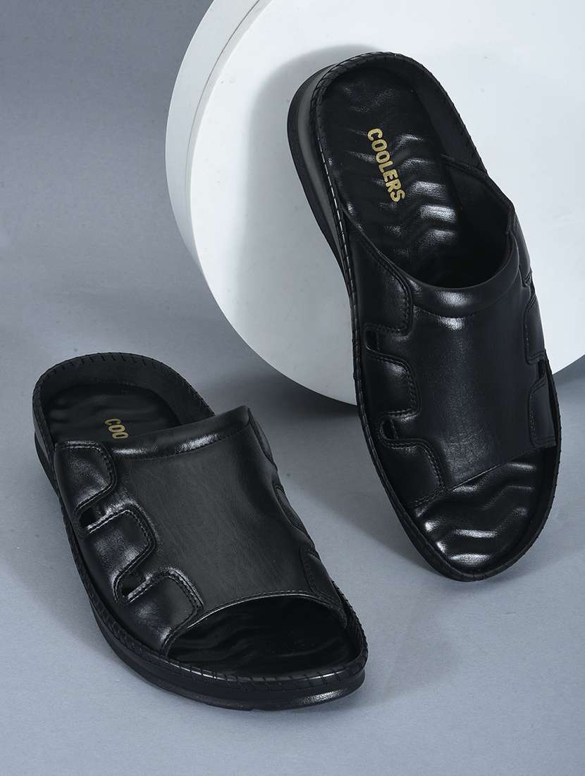 men solid slip on sandal