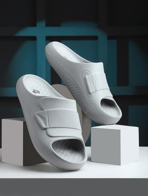 men grey slip on slider - 22029326 -  Standard Image - 0