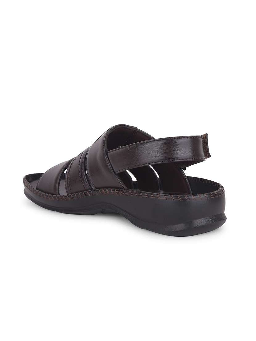 men solid back strap sandal - 22029368 -  Standard Image - 3
