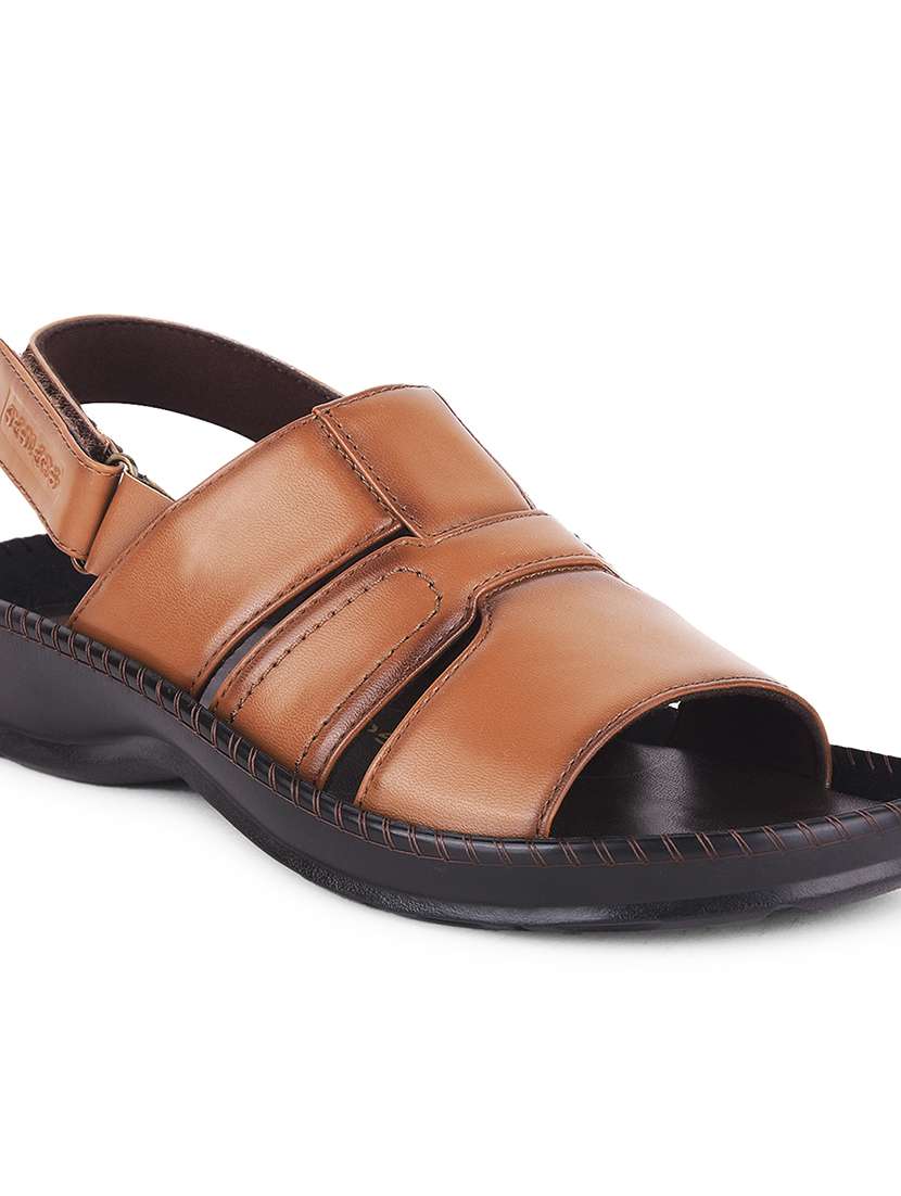 men solid back strap sandal - 22029369 -  Standard Image - 3