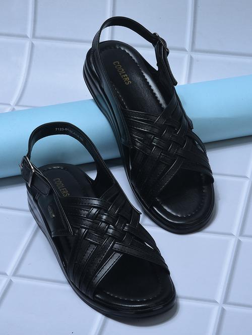 men solid back strap sandal - 22029371 - Standard Image - 0