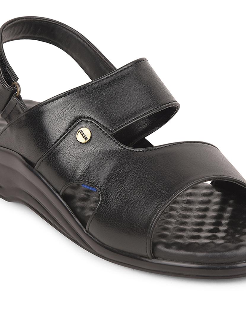 men solid back strap sandal - 22029373 - Standard Image - 5