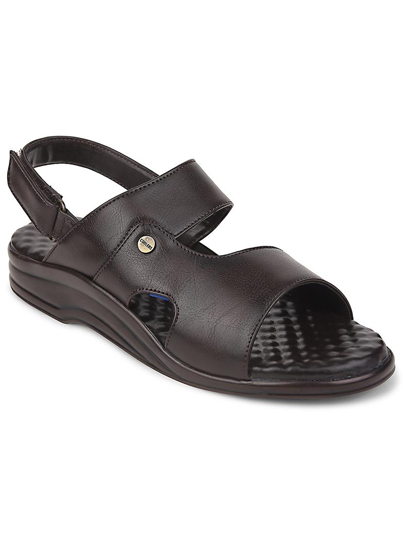 men solid back strap sandal