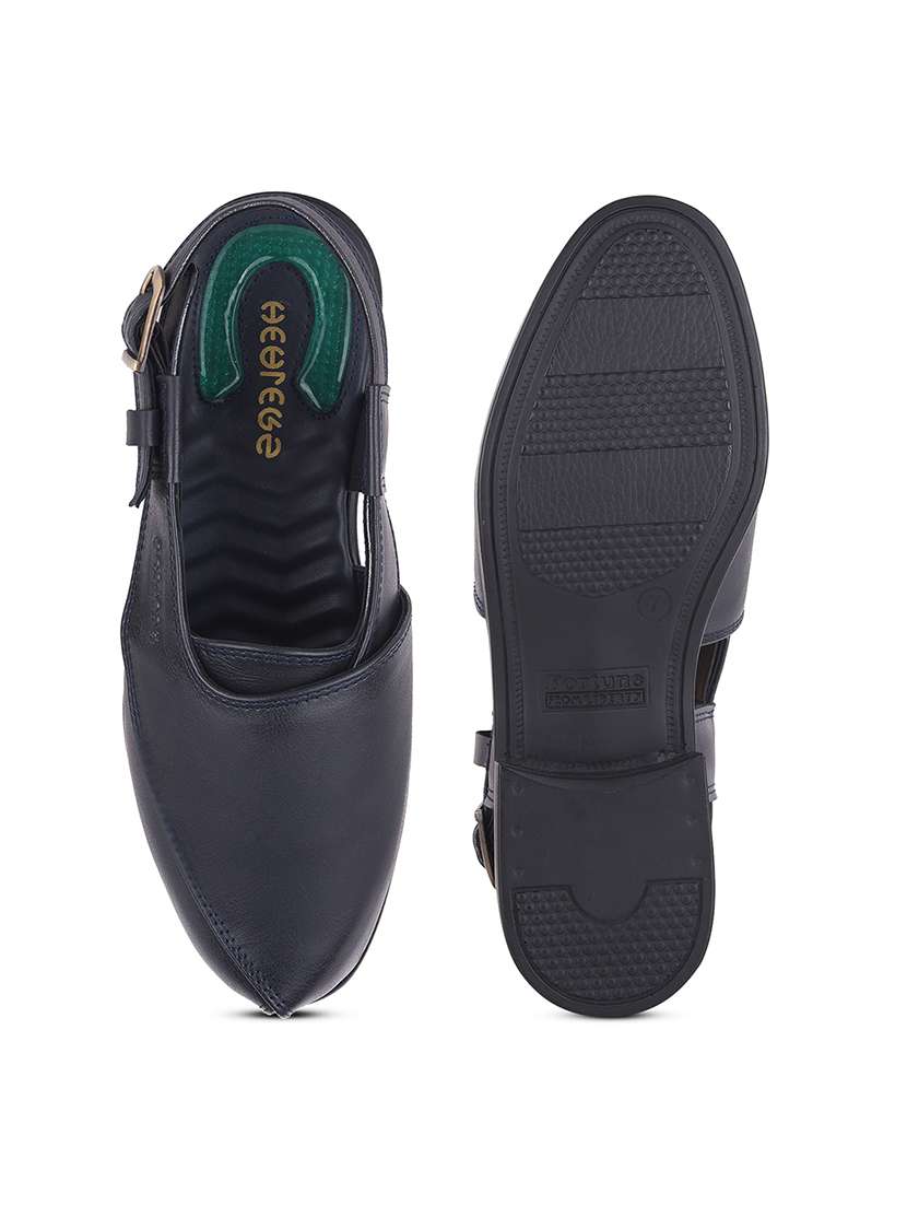 men solid back strap sandal - 22029375 -  Standard Image - 5