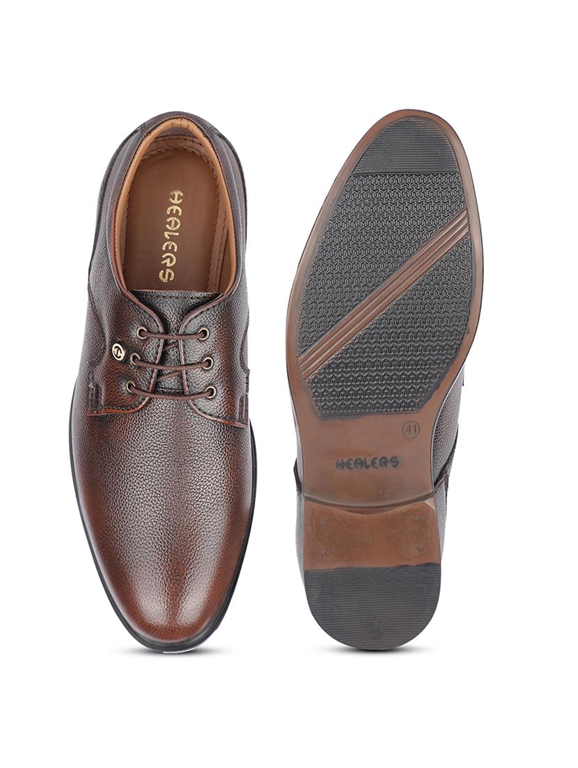 men brown lace-up derby - 22029384 - Standard Image - 5