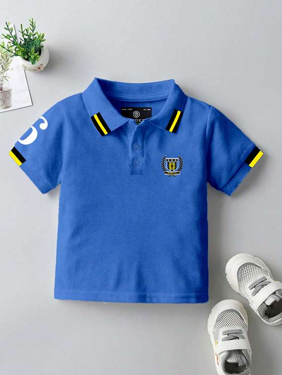 boys solid short sleeve polo t-shirt - 22029394 -  Zoom Image - 0