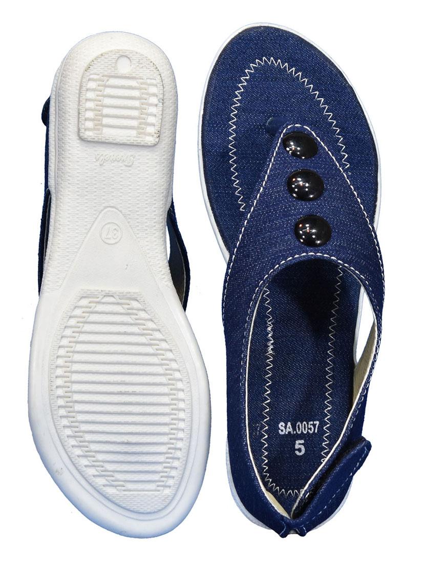 women solid back strap flats - 22029464 - Standard Image - 3