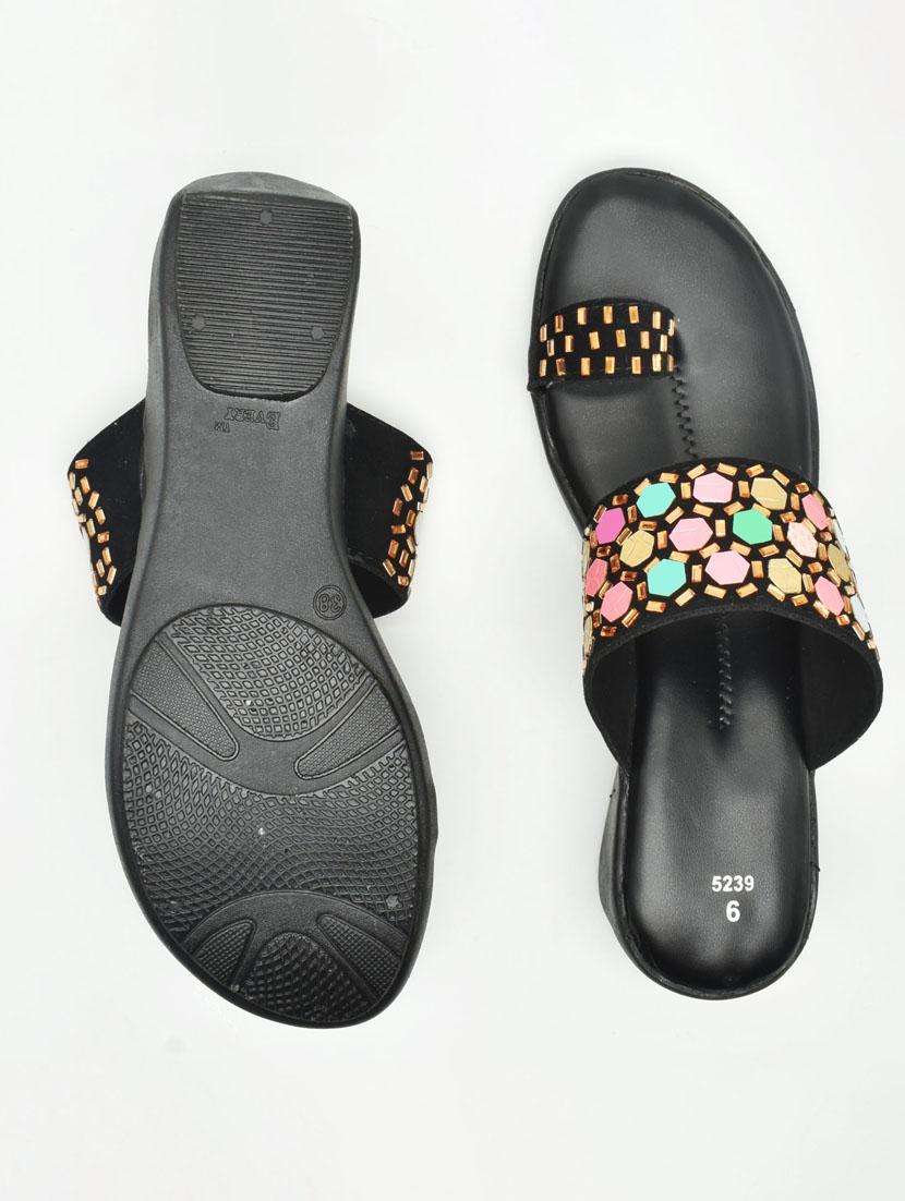 women embellished slip on platform wedge - 22029465 - Standard Image - 3