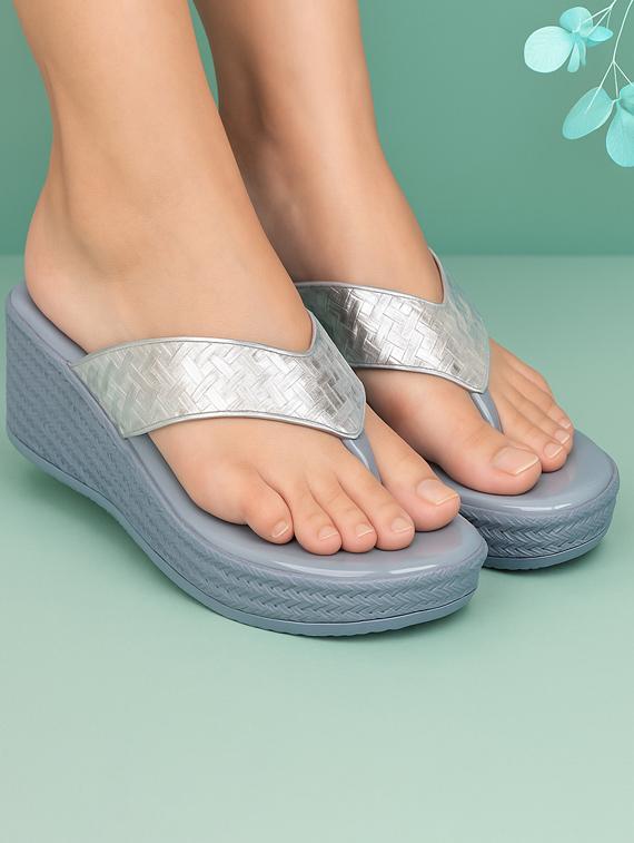 women solid slip on platfom wedges - 22029470 - Zoom Image - 0