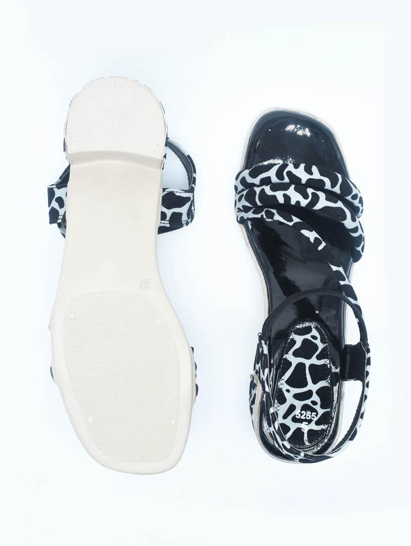women animal print back strap sandals - 22029474 - Standard Image - 3