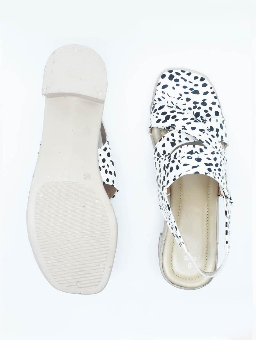 women polka doted back strap sandals - 22029475 - Standard Image - 3