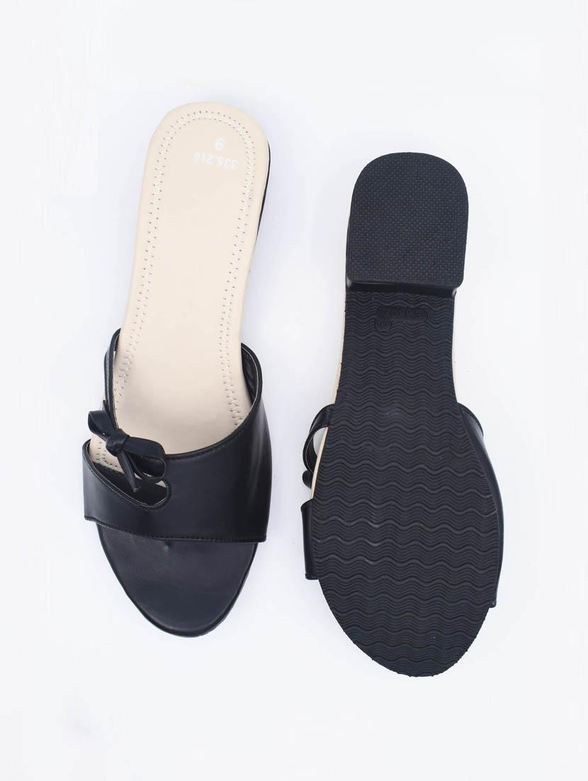 women solid slip on sandal - 22029485 - Standard Image - 3