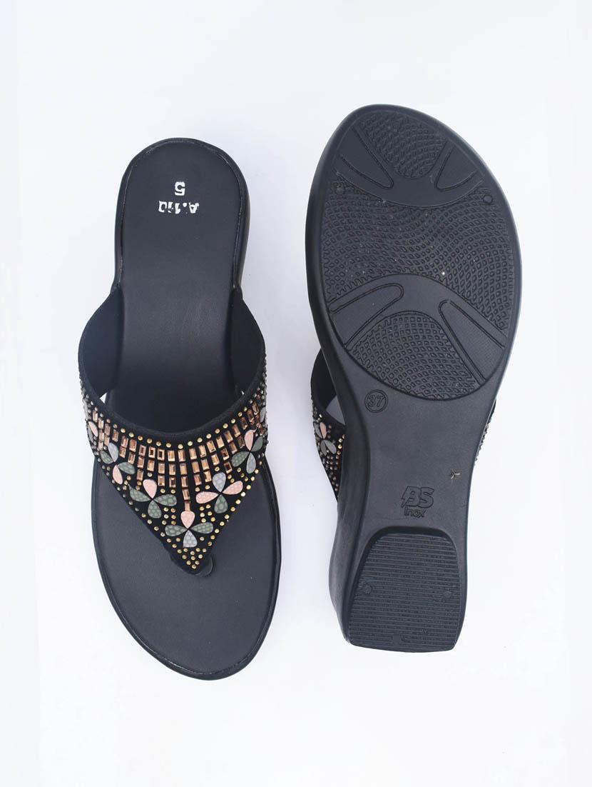 women embellished slip on wedges - 22029502 - Standard Image - 3