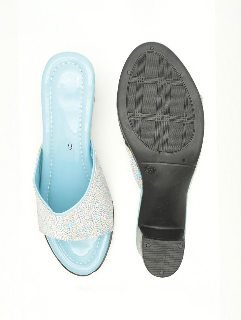 women embellished slip on block heel sandal - 22029508 - Standard Image - 3