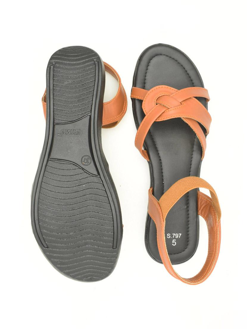 women solid back strap flats - 22029518 - Standard Image - 3