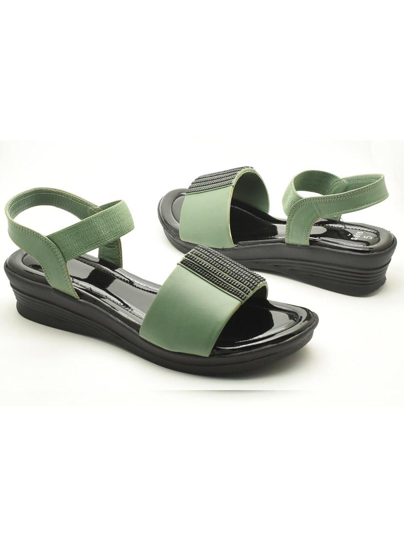 women solid back strap wedges - 22029519 - Standard Image - 3