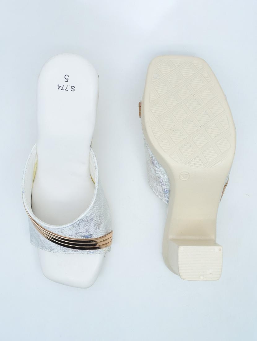 women solid slip on block heel sandal - 22029523 - Standard Image - 3