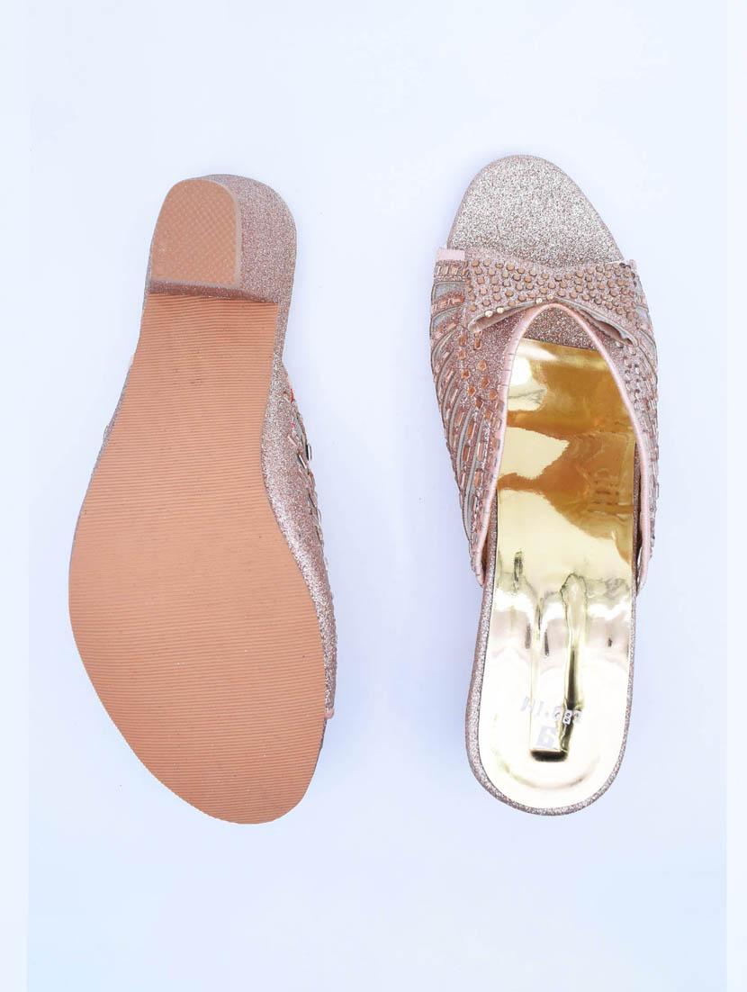 women embellished slip on block heel sandal - 22029544 - Standard Image - 3