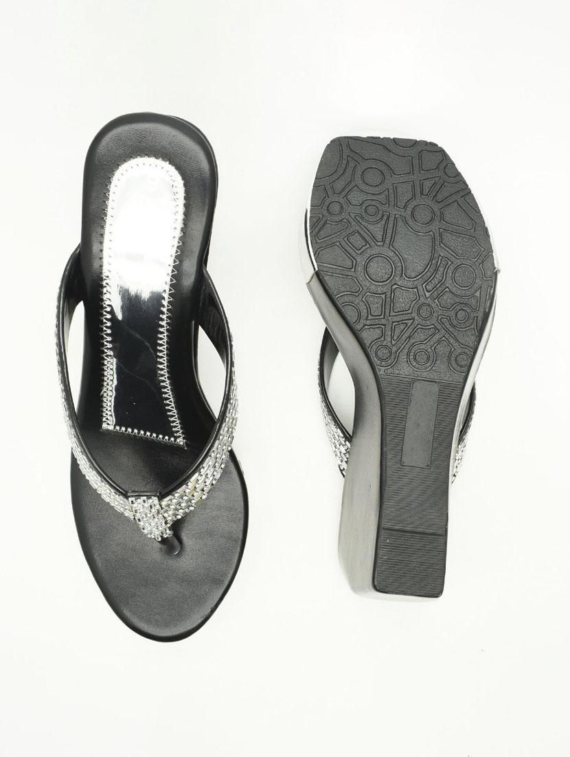 women embellished slip on wedges - 22029545 - Standard Image - 3