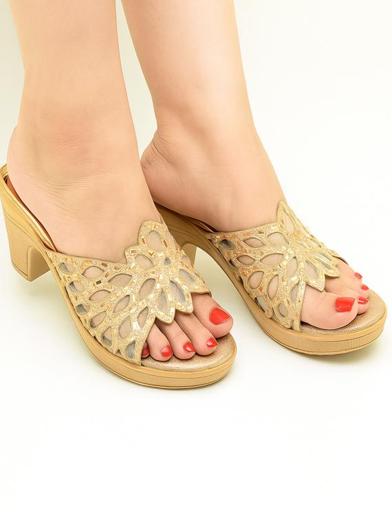women embellished slip on block heel sandal - 22029547 -  Zoom Image - 0