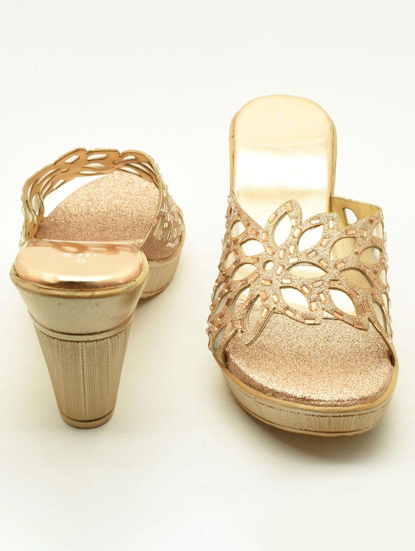 women embellished slip on block heel sandal - 22029547 - Standard Image - 3