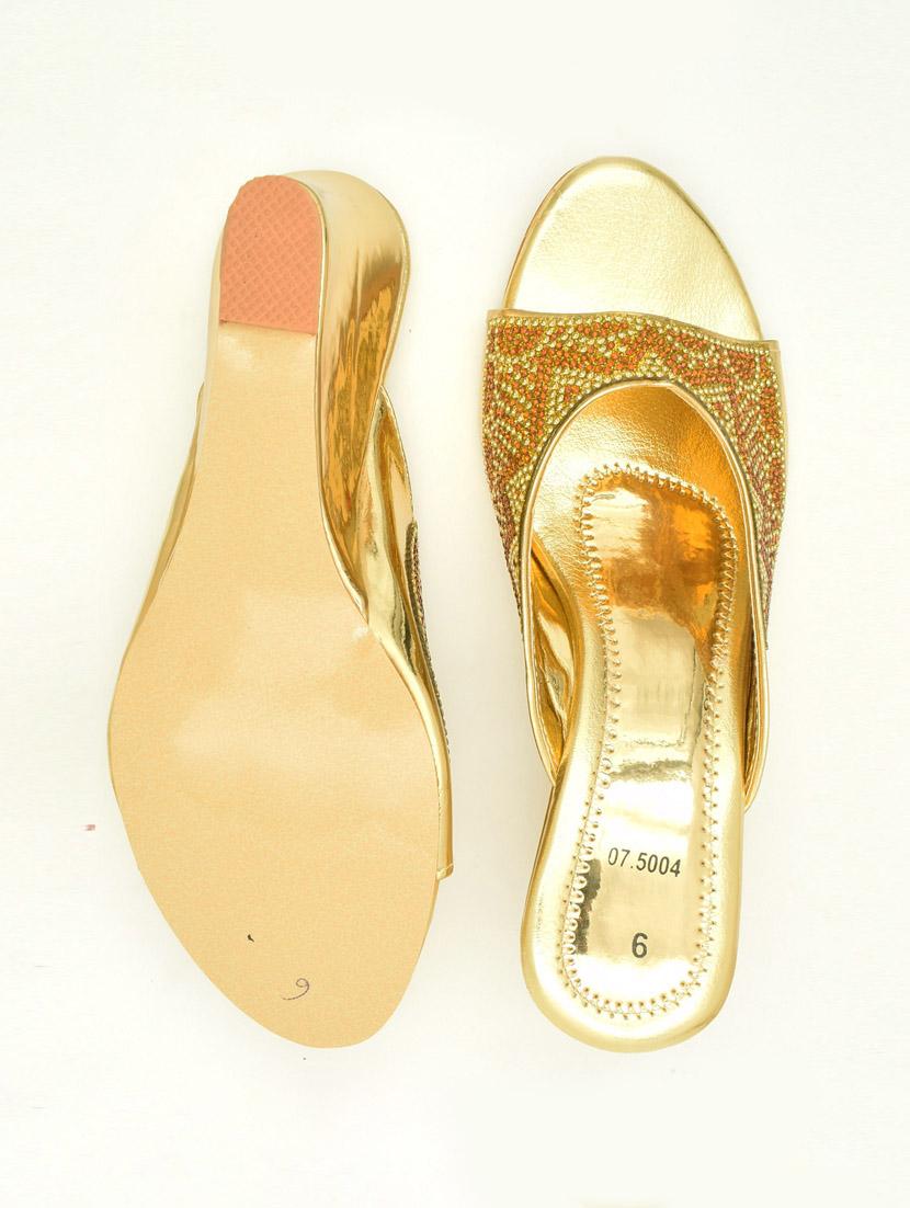 women embellished slip on wedges - 22029550 - Standard Image - 3