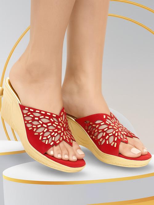 women embellished slip on wedges - 22029555 -  Standard Image - 0