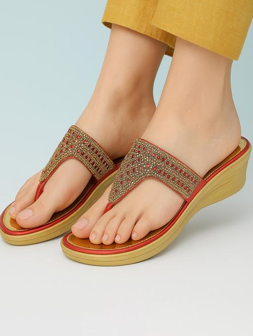 women embellished slip on wedges - 22029556 -  Standard Image - 0