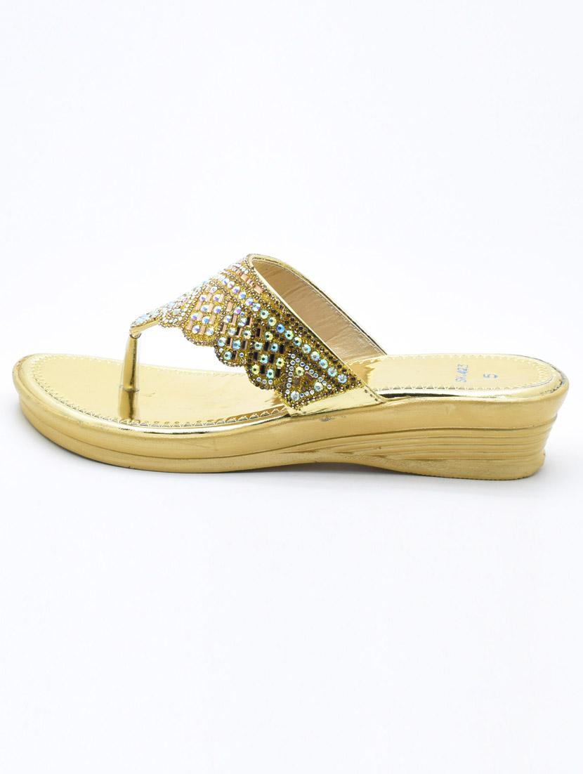 women embellished slip on wedges - 22029557 - Standard Image - 3