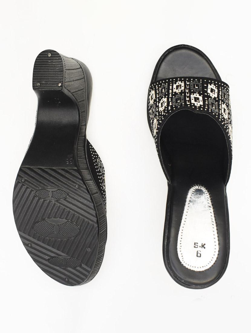 women embellished slip on block heel sandal - 22029558 - Standard Image - 3