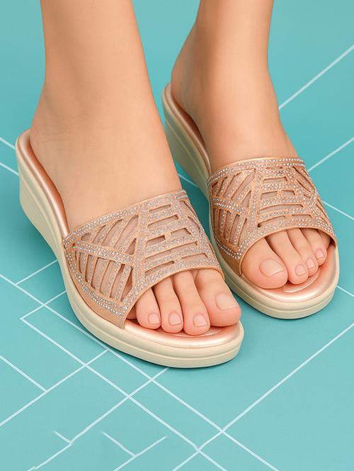 women embellished slip on wedges - 22029559 -  Standard Image - 0
