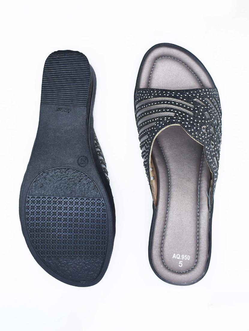 women embellished slip on wedges - 22029560 - Standard Image - 3
