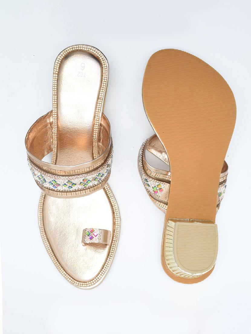 women embellished one toe block heel sandal - 22029561 - Standard Image - 3