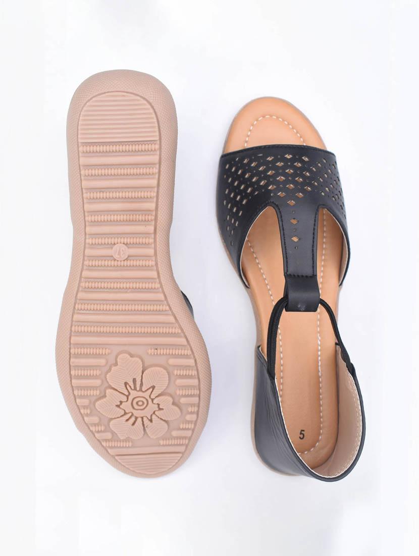 women solid back strap flats - 22029568 - Standard Image - 3