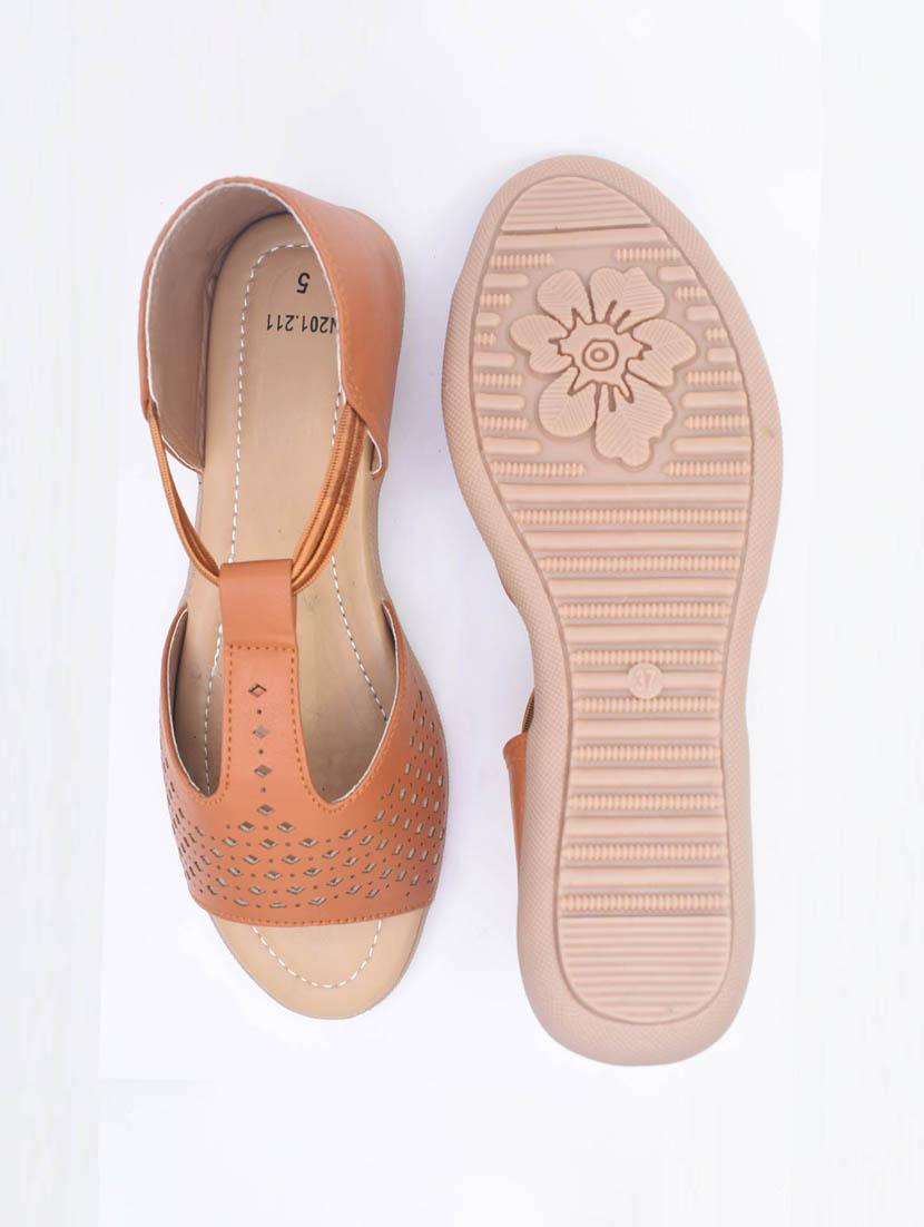 women solid back strap sandal - 22029569 - Standard Image - 3