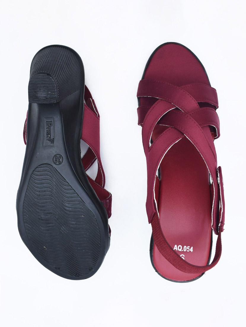 women solid back strap sandal - 22029572 - Standard Image - 3