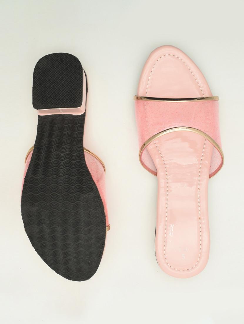 women solid slip on block heel sandal - 22029601 - Standard Image - 3