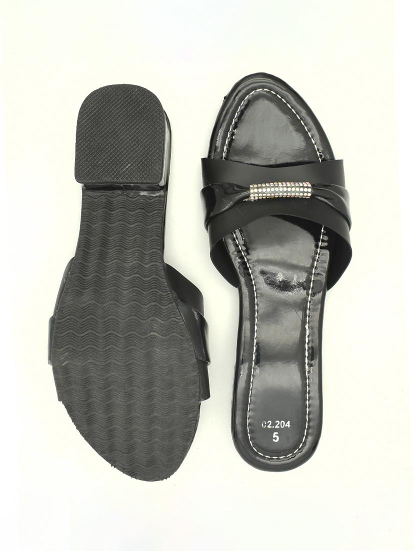 women solid slip on block heel sandal - 22029602 - Standard Image - 3