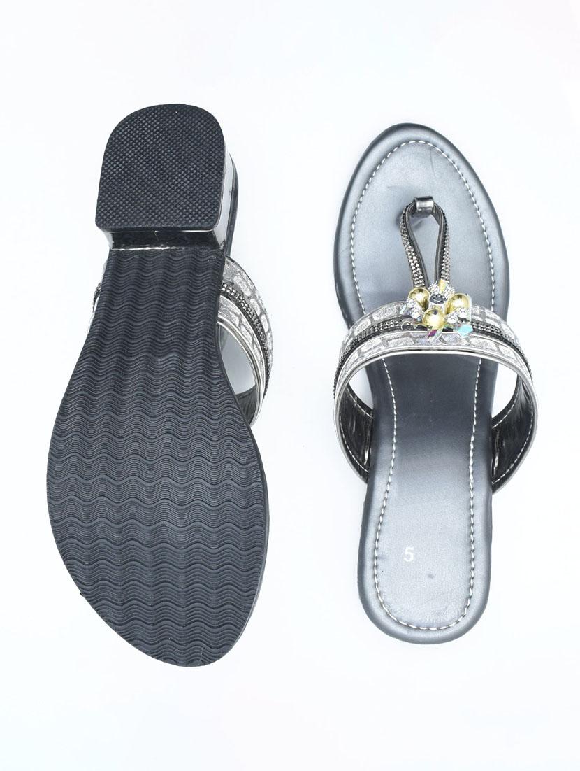 women solid toe separator block heel sandal - 22029613 - Standard Image - 3
