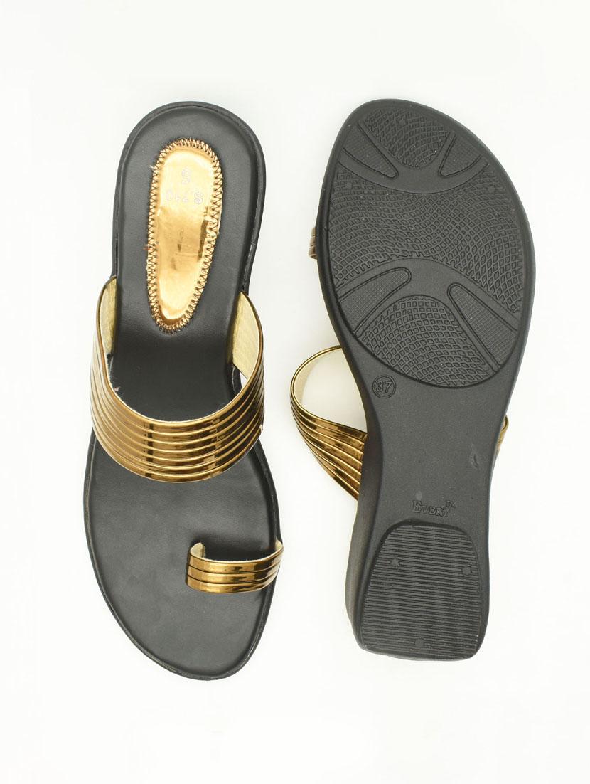 women solid slip on one toe wedges - 22029622 - Standard Image - 3