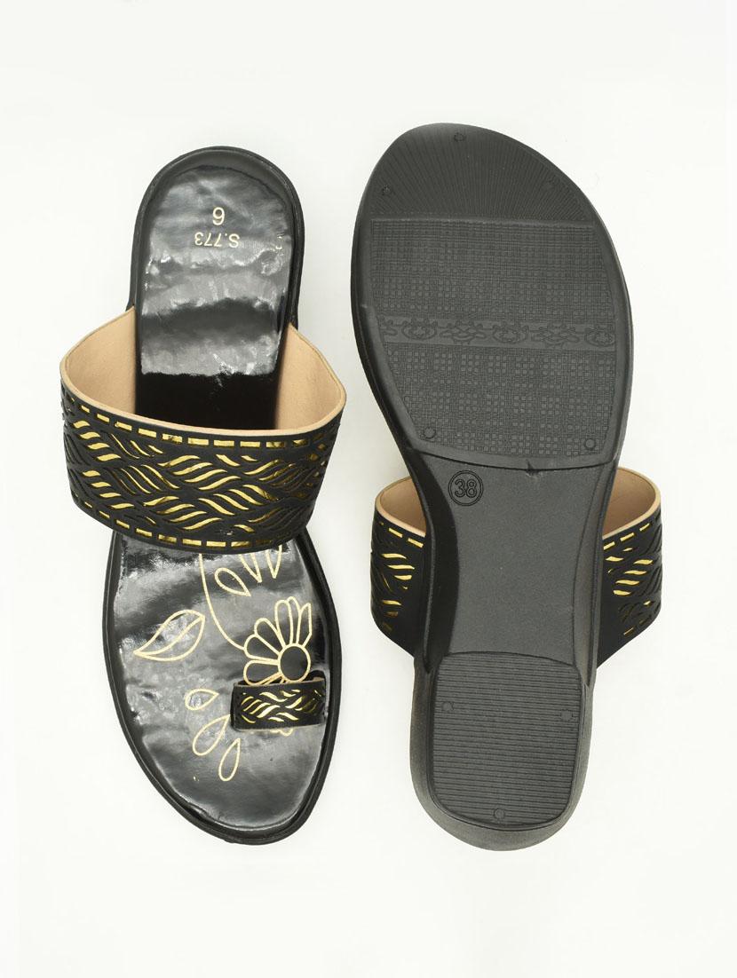women solid slip on one toe wedges - 22029623 - Standard Image - 3