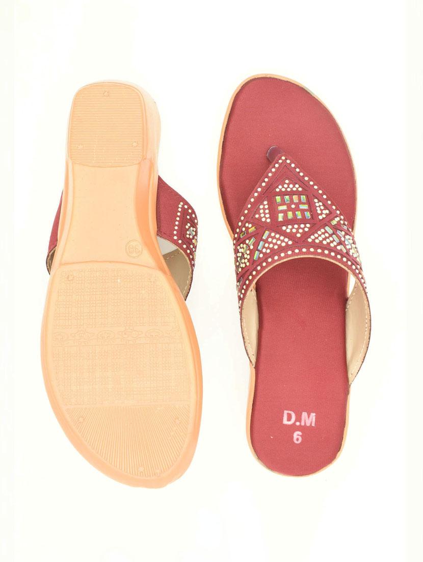 women embellished slip on wedges - 22029625 - Standard Image - 3