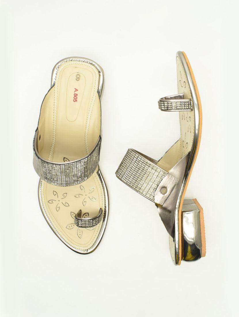 women embellished one toe block heel sandal - 22029652 - Standard Image - 3