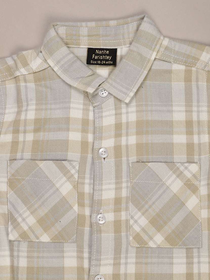 boys checkered long sleeve casual shirt - 22029720 -  Standard Image - 3