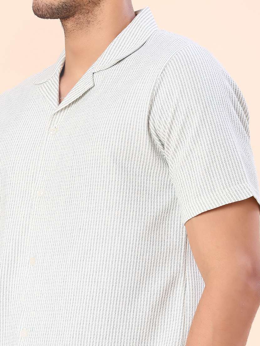 men self design short sleeve regular fit casual shirt - 22029790 -  Standard Image - 5