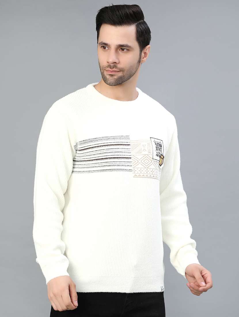 men self design long sleeve regular fit pullover  - 22029796 -  Standard Image - 3